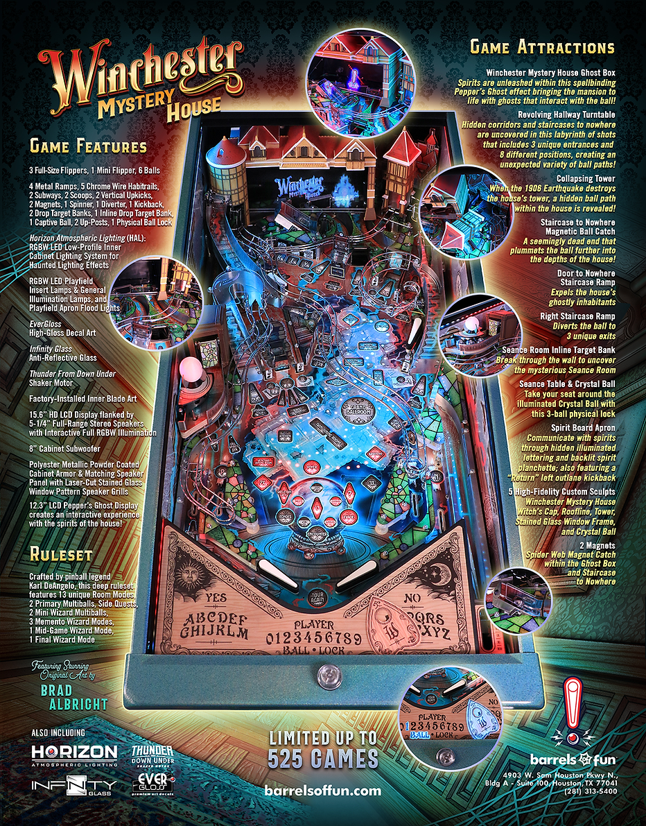 Winchester Mystery House Pinball Machine